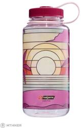 Nalgene Wide Mouth kulacs, 1 l, clear stained glass sunsetferns