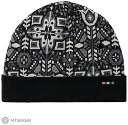 Smartwool Thermal Merino Reversible Cuffed sapka, black deco floral