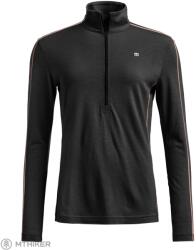 ORTOVOX 185 RockNWool cipzáras női póló, fekete holló (S)