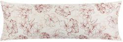 BellaTEX huzat - ölelőpárna 45 × 120 cm, bordó virágos (12765)