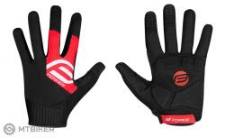 FORCE MTB Power kesztyű, fekete/piros (L)