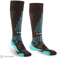 Bridgedale Ski Lightweight női térdzokni, fekete/kék (S)
