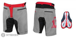 FORCE MTB-11 rövidnadrág kivehető betéttel, szürke (XS)