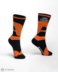 MTBIKER MTB JOIN THE RIDE lifestyle zokni, fekete/narancssárga (XL)