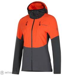 La Sportiva SESSION TECH HOODY női pulóver, karbon/paradicsomzöld (L)