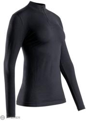 X-BIONIC MIGHTYWOOL félig cipzáras női póló, fekete (M)