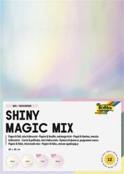 FOLIA Dekorkarton szett fóliával, irizáló, 25x35 cm, 6+6 lap, FOLIA 31249 (31249)