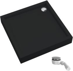 Schedline Favory Plus Black Mat cădiță de duș pătrată cu sifon 90x90 cm negru 3ST. F1K-9090/C/MG (3STF1K9090CMG)