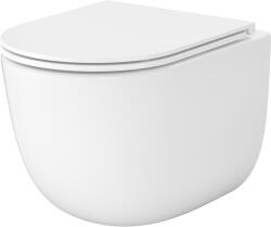 Cersanit Remo vas wc cu capac soft-close agăţat fără margine cu spălare turbionară alb lucios S4035-001 (S4035001)