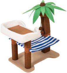  TIAKI TIAKI pálmakaparófa macskáknak csíkos függőággyal, barna