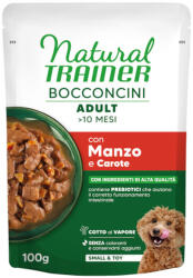 Natural Trainer 100g Natural Trainer Bocconcini Adult Small & Toy falatkák szószban nedves kutyatáp - Marha