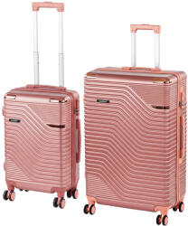 Leziter TraveLux Urban X gurulós bőrönd szett lazacrózsaszín (LTRUBS-X-LR)