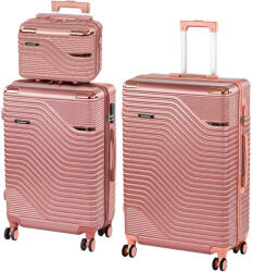 Leziter TraveLux Urban XVII gurulós bőrönd szett lazacrózsaszín (LTRUBS-XVII-LR)