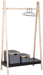 House Nordic Torino ruhatartó állvány, MDF, natúr/fekete (3604051) - homelux