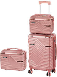 Leziter TraveLux Urban XII gurulós bőrönd szett lazacrózsaszín (LTRUBS-XII-LR) - homelux