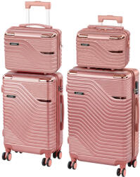 Leziter TraveLux Urban XXII gurulós bőrönd szett lazacrózsaszín (LTRUBS-XXII-LR)