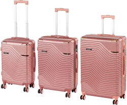Leziter TraveLux Urban XXI gurulós bőrönd szett lazacrózsaszín (LTRUBS-XXI-LR)