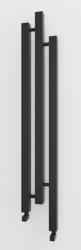 IMERS Cubic fürdőszoba radiátor dekoratív 136x23 cm fekete G00523013605 (G00523013605)