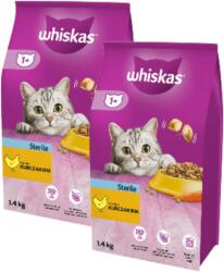 Whiskas WHISKAS Sterile 2x3, 8 kg - száraz eledel felnőtt macskáknak ivartalanítás után, finom csirkével