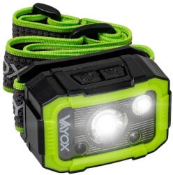 Vayox LED Állítható fényerejű újratölthető fejlámpa LED/10W/5V IP66 750 lm 1500 mAh VA0187 (BX0076)