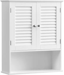Brius Dulap de perete pentru baie, cu raft reglabil si 2 usi, 20x60x70 cm, alb (EZ-BBC27WT)