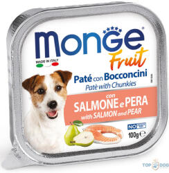 Monge Dog 100g Fruit Paté&Chunk lazac-körte