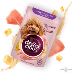 Delickcious Dog Dinner 85g Pulyka Sajt