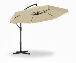 Garden Line Umbrela de grădină de 3 m bej "banană" cu husă și LED *1503 (CH-GAO1503)