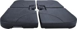 Garden Line Bază pentru umbrelă de soare 50 x 50 x 7, 5 CM, 4 piese, neagră *5013 (CH-GAO5013)