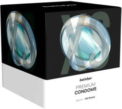Satisfyer Premium Condoms 45. - 100 db egyedi méretű óvszer (45 mm - XS méret) - ovszer-vasarlas