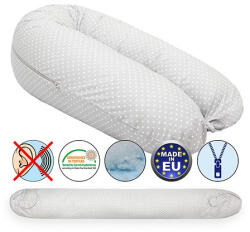 Scamp Szoptatós párna - Szürke alapon pici fehér pöttyök