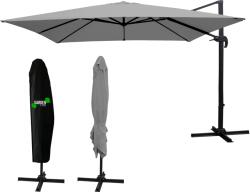 Garden Line Umbrelă de grădină "ROMA" 3 x 3 M GRI cu husă *5392 (CH-GAO5392)