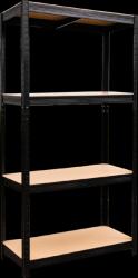 Chomik Raft cu 4 Niveluri 150 x 70 x 30 CM Negru Capacitate Poliță: 150 KG *0582 (CH-GWI0582) Raft