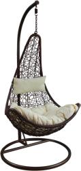 Garden Line Scaun suspendat maro închis, pernă - crem, cadru - maro închis, jumătate/1151/*1136 (CH-FAT1136)
