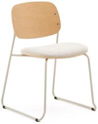 Kave Home Bézs-natúr színű fém rakásolható étkezőszék Meli - Kave Home