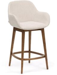Kave Home Bézs kárpitozott karfás bárszék (ülésmagasság 66 cm) Konna - Kave Home
