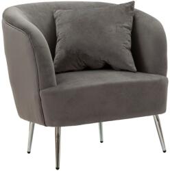 Mauro Ferretti Szürke bársony fotel Silvery - Mauro Ferretti