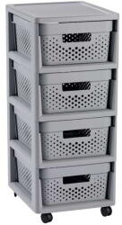 Curver Szürke műanyag gurulós polcos állvány 29, 5x65, 5 cm Infinity - Curver