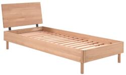 VIPACK Natúr színű tölgyfa egyszemélyes ágy ágyráccsal 90x200 cm Forrest - Vipack