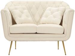 Mauro Ferretti Krémszínű bársony kanapé 130 cm Budapest - Mauro Ferretti