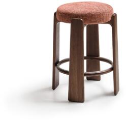 Kave Home Terrakotta színű-sötét natúr színű kőrisfa bárszék (ülésmagasság 65 cm) Granite - Kave Home