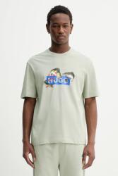 HUGO Blue pamut póló Nalotrix - zöld XL