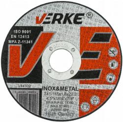 VERKE vágó tárcsa vágókorong vágótárcsa fém 115x1, 6x22, 2mm V44102 (V44102)