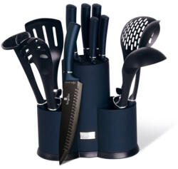 Berlinger Haus Metallic Aquamarine Line 12 részes konyhai készlet késekkel és kiszedőkkel, sötétkék (BH-6249)