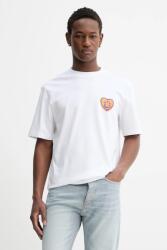 HUGO Blue pamut póló Nalentinio - fehér XL