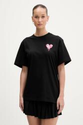 HUGO Blue pamut póló Vintage_Tee_B_9 - fekete XS