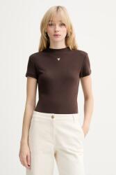 Guess póló selyemkeverékből TINA - barna S