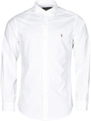 Ralph Lauren Cămăsi mânecă lungă Bărbați CHEMISE AJUSTEE EN OXFORD COL BOUTONNE LOGO PONY PLAYER MULTICO Polo Ralph Lauren Alb EU S
