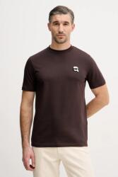 Karl Lagerfeld pamut póló - barna M - answear - 38 990 Ft