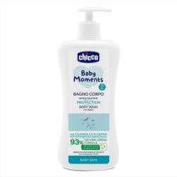 Chicco Baby Moments Protection testápoló sampon adagolóval 93 % természetes összetevőkkel 500 ml